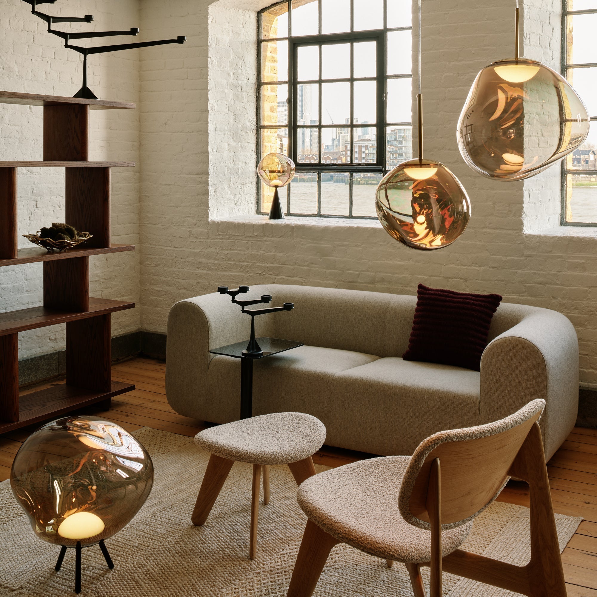 Melt Pendant, Polished Bronze by Tom Dixon – Moleta Munro Limited