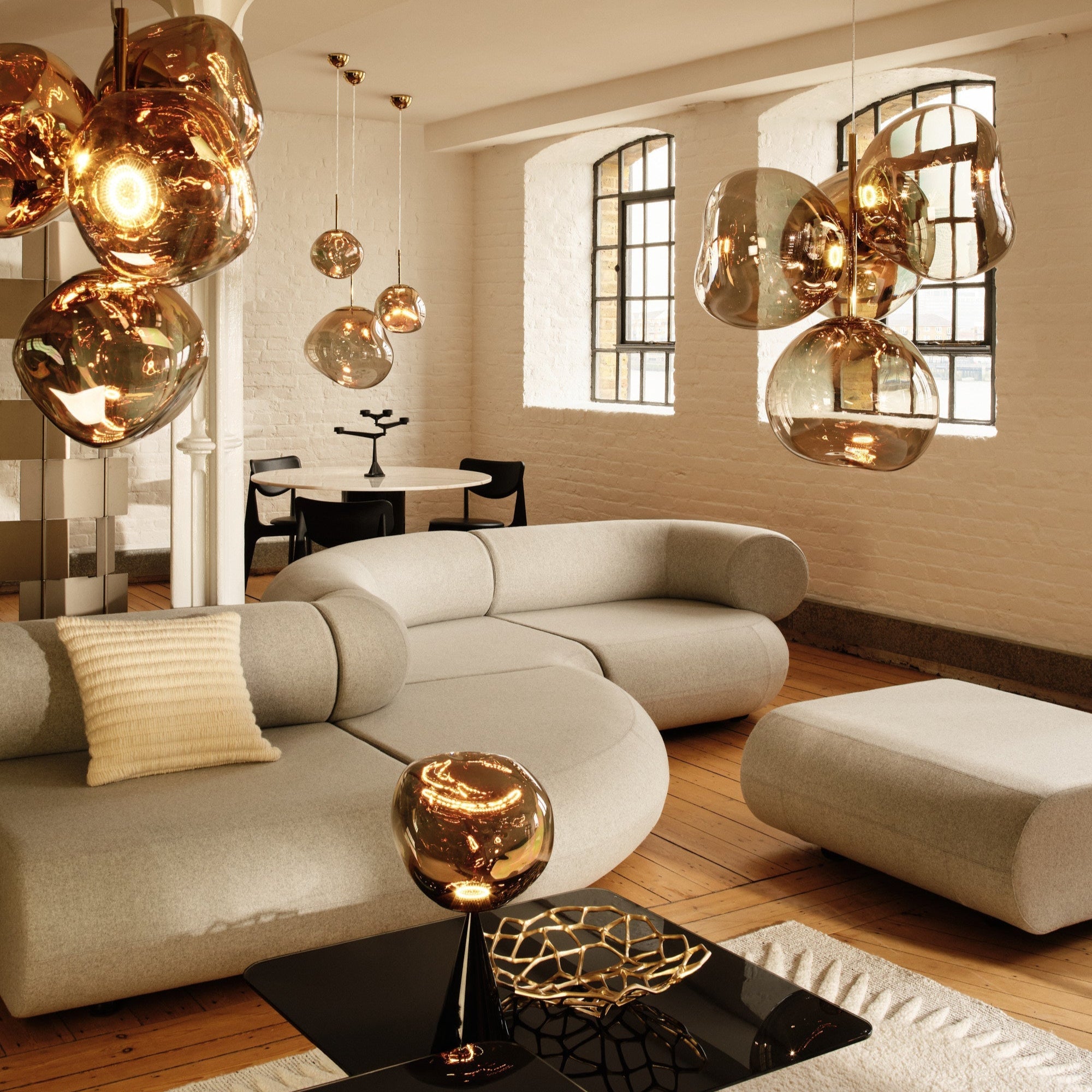 Melt Pendant, Polished Bronze by Tom Dixon – Moleta Munro Limited