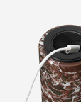 Kizu Portable Table Lamp, Rosso Levanto Marble