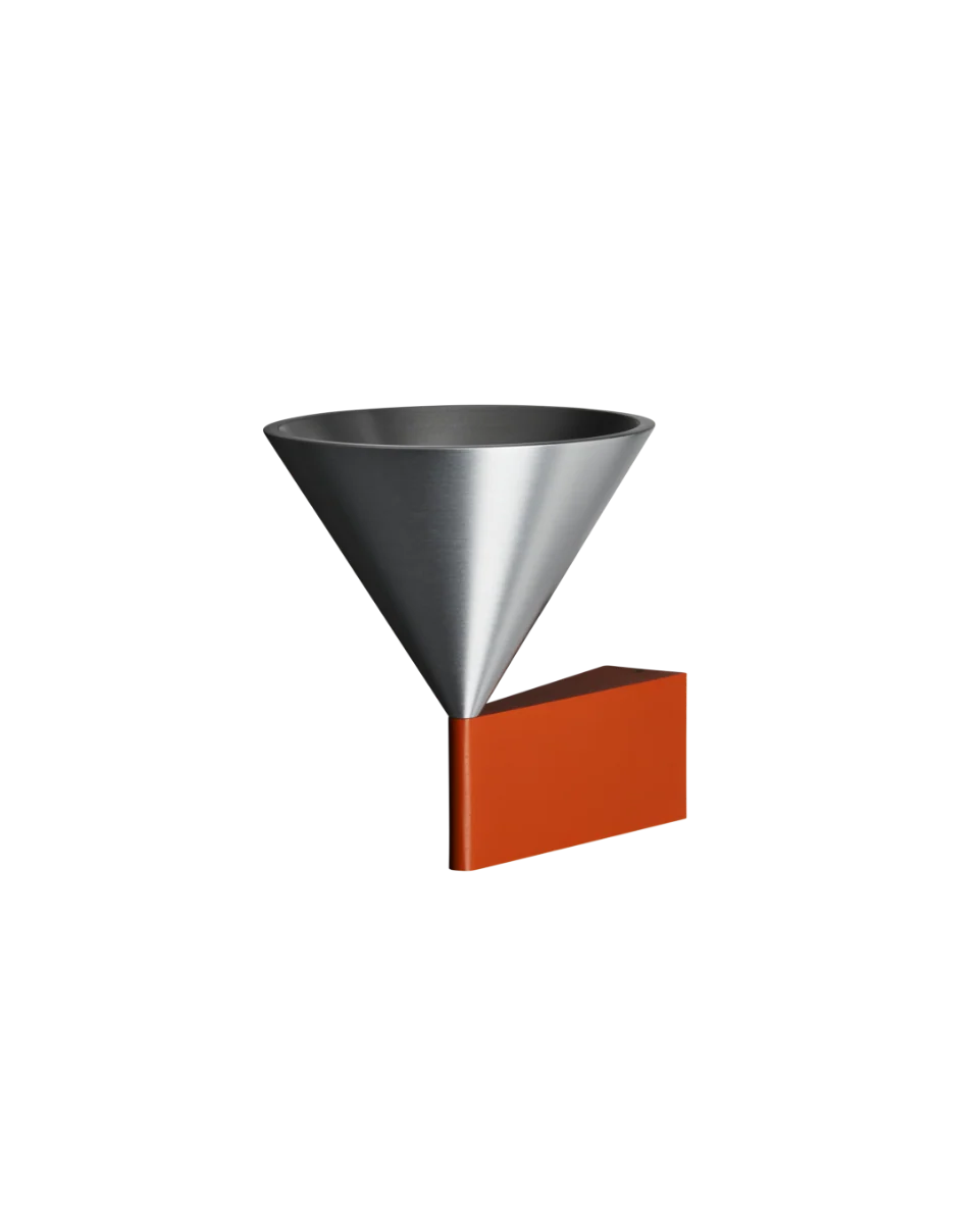 Apollo 14 Wall, Red orange, aluminium