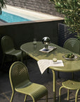 Ex-Display Groove Outdoor Large Obround Table and Groove Outdoor Side Chairs