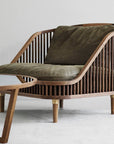 KBH Medium Lounge Chair, Fumed Oak & Borough Vellum fabric