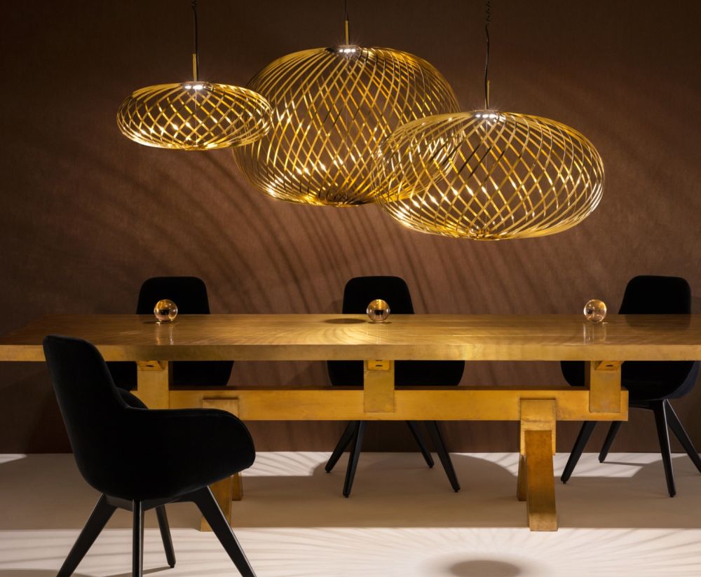 Tom Dixon Spring Pendant Medium, Brass – Moleta Munro Limited