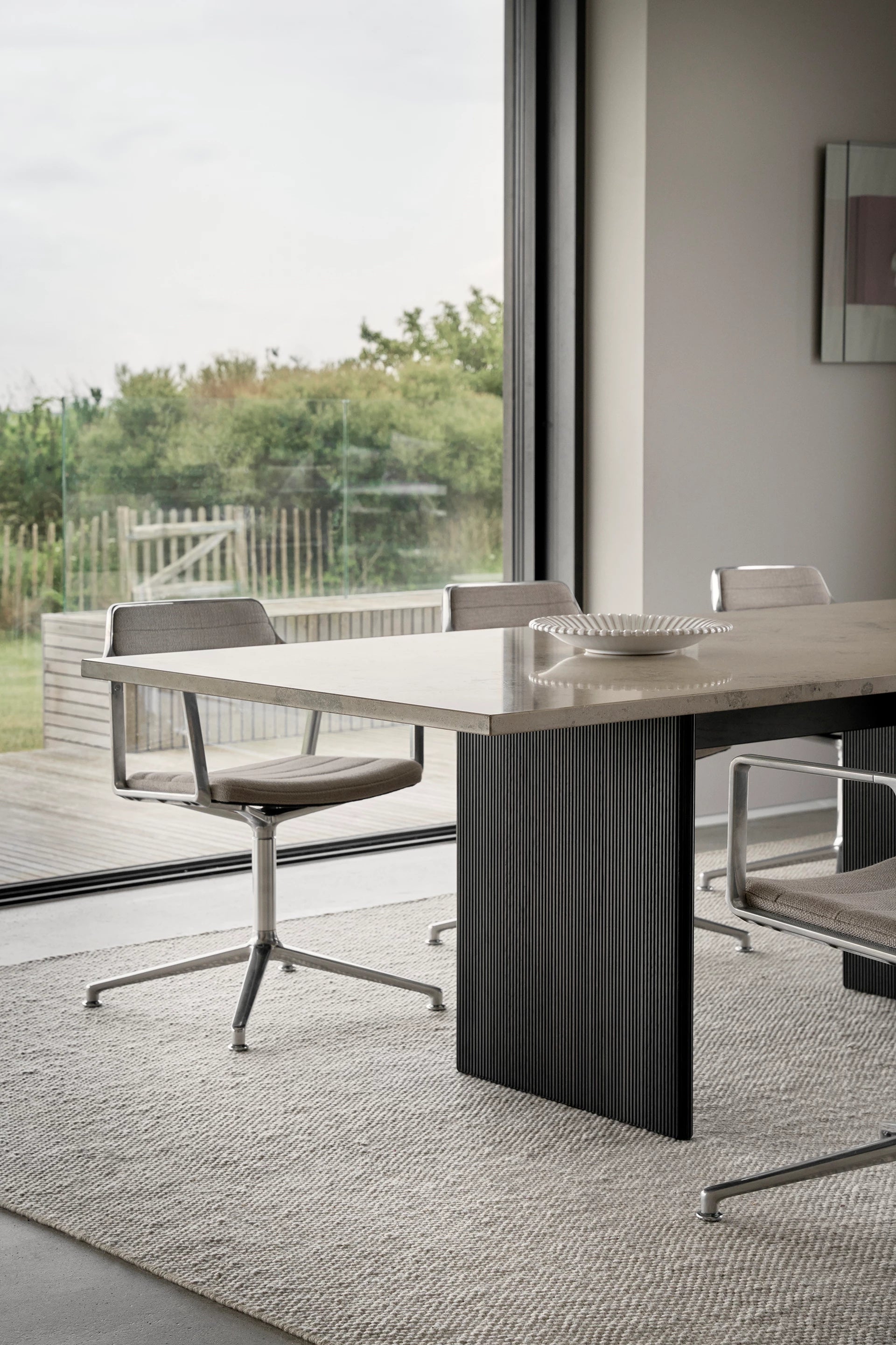VIPP496 Cabin Square Table, Light Oak Base